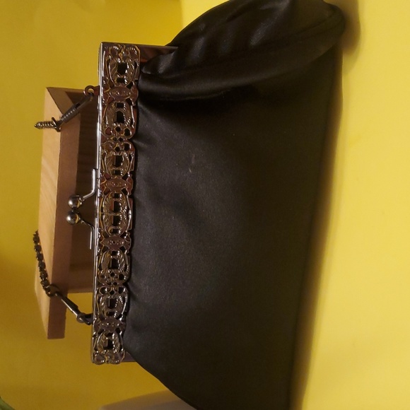 Black Beaded Evening Purse EUC - Picture 4 of 4